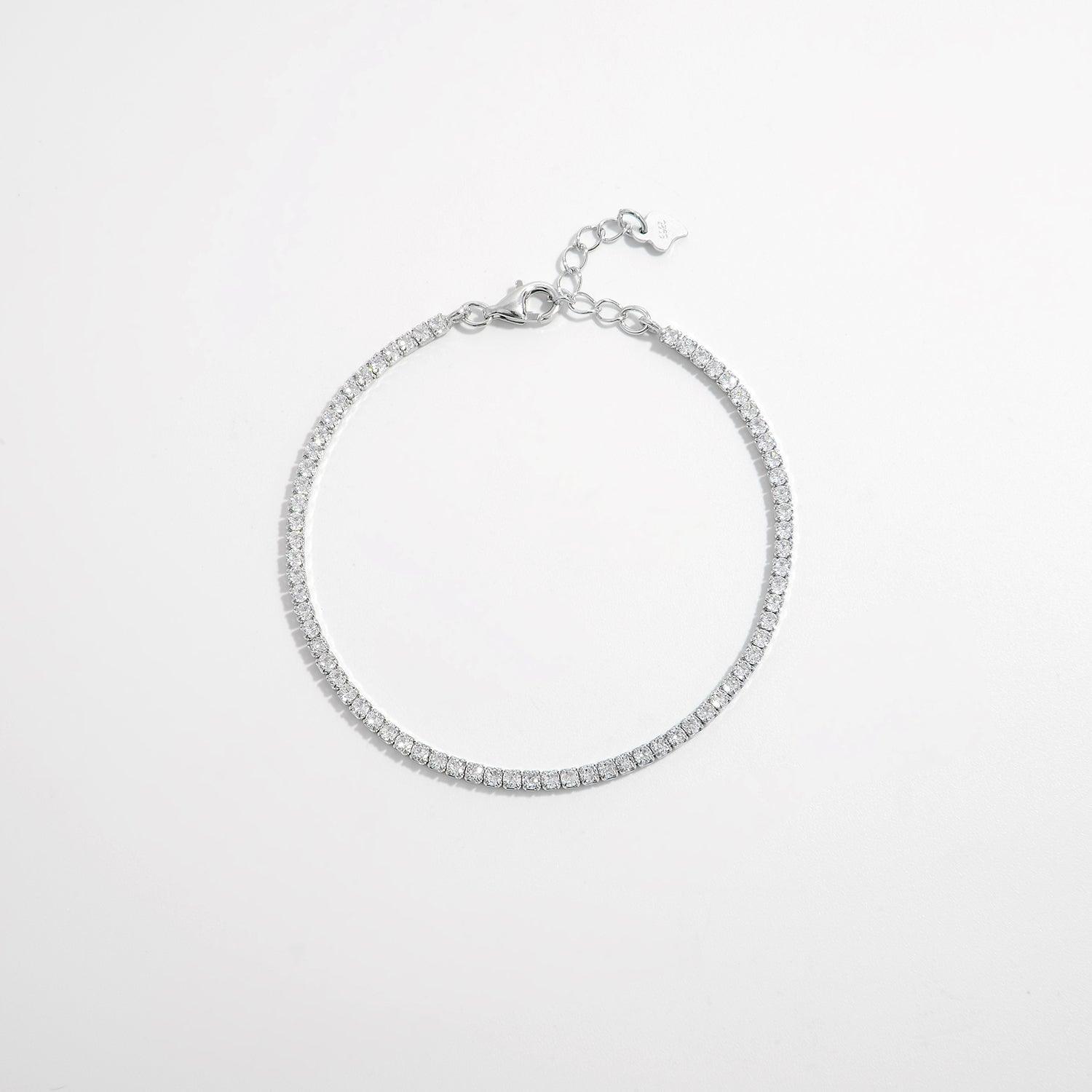925 Sterling Silver Inlaid Zircon Bracelet Carauana Store