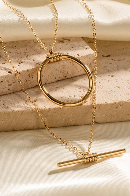 Double-Layered Stainless Steel Necklace Carauana Store