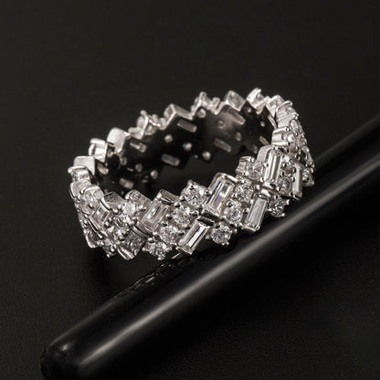 Inlaid Zircon 925 Sterling Silver Ring Carauana Store