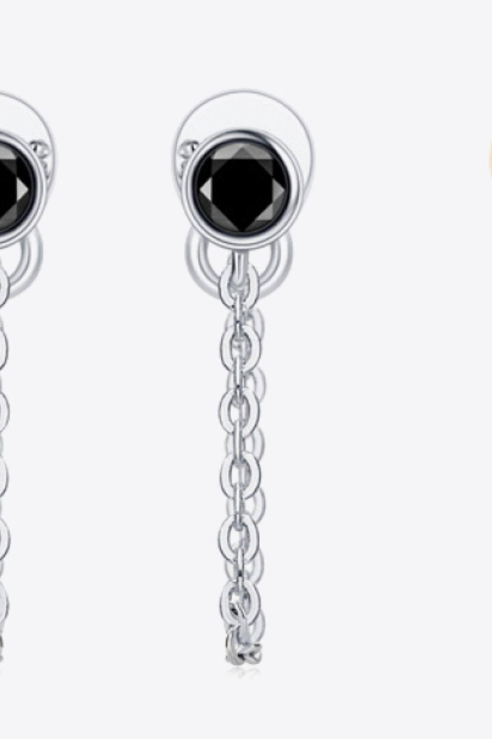 Inlaid Moissanite Chain Earrings Carauana Store
