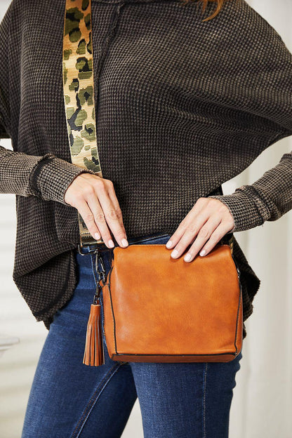 SHOMICO PU Leather Wide Strap Crossbody Bag Carauana Store