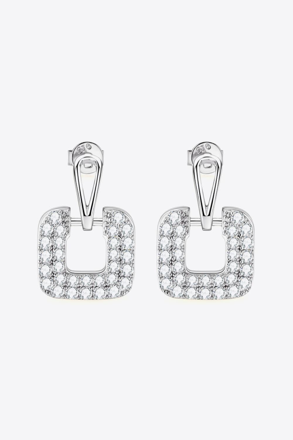 1.68 Carat Moissanite 925 Sterling Silver Drop Earrings Carauana Store