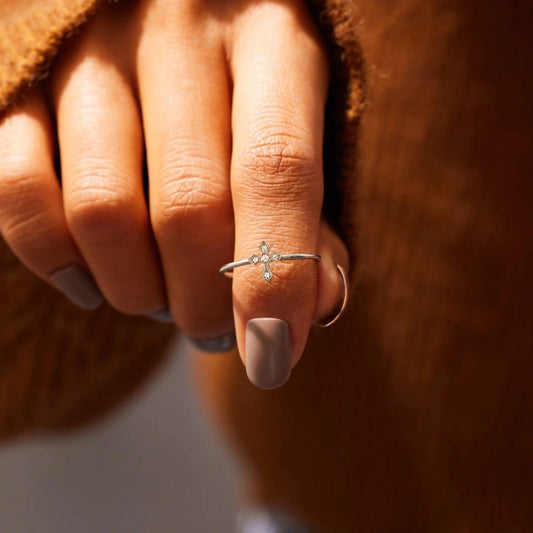 925 Sterling Silver Cross Ring Carauana Store