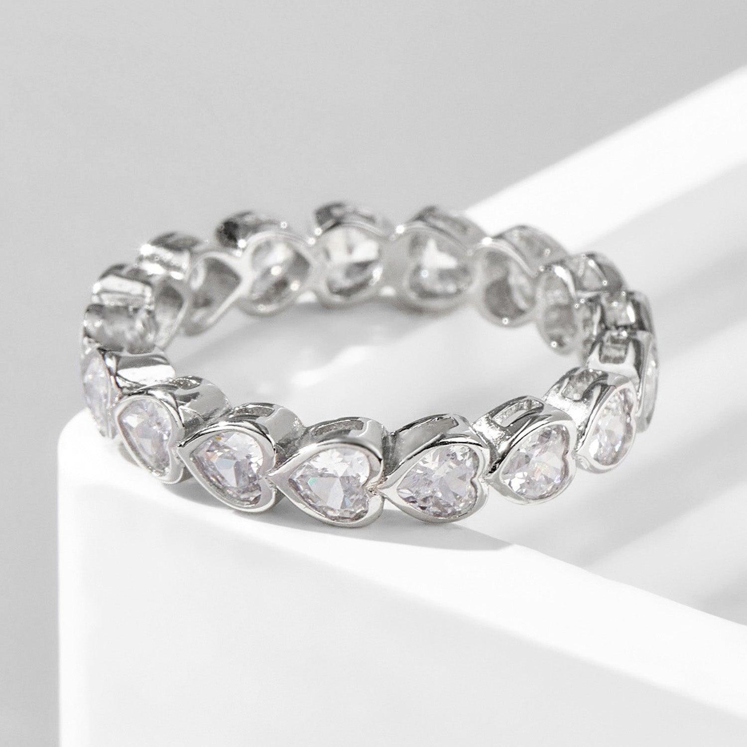 925 Sterling Silver Zircon Heart Ring Carauana Store