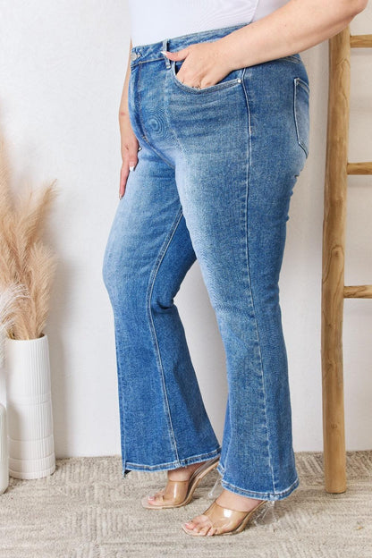 RISEN Full Size High Rise Ankle Flare Jeans Carauana Store