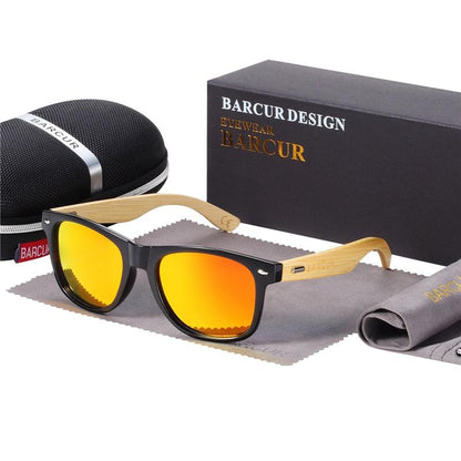 BARCUR Polarized Glasses Bamboo Wood