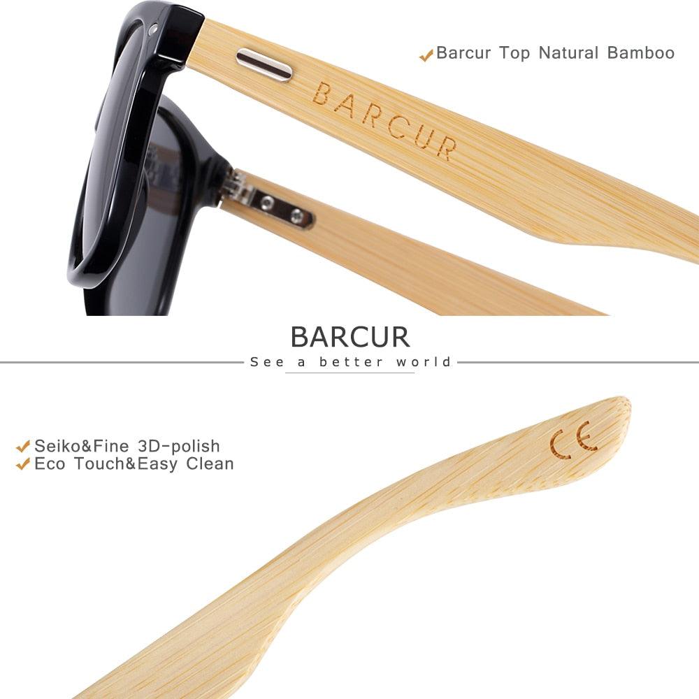 BARCUR Polarized Glasses Bamboo Wood