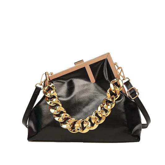 Carauana UNIU Aurora Clutch with gold chain handle