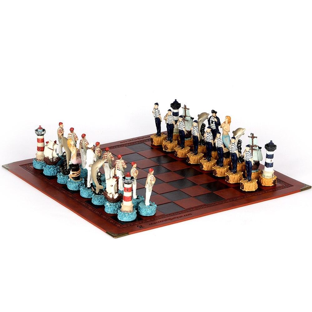 Chess Desktop Intelligence Game Movie Theme Toy Luxury Knight Hand-painted