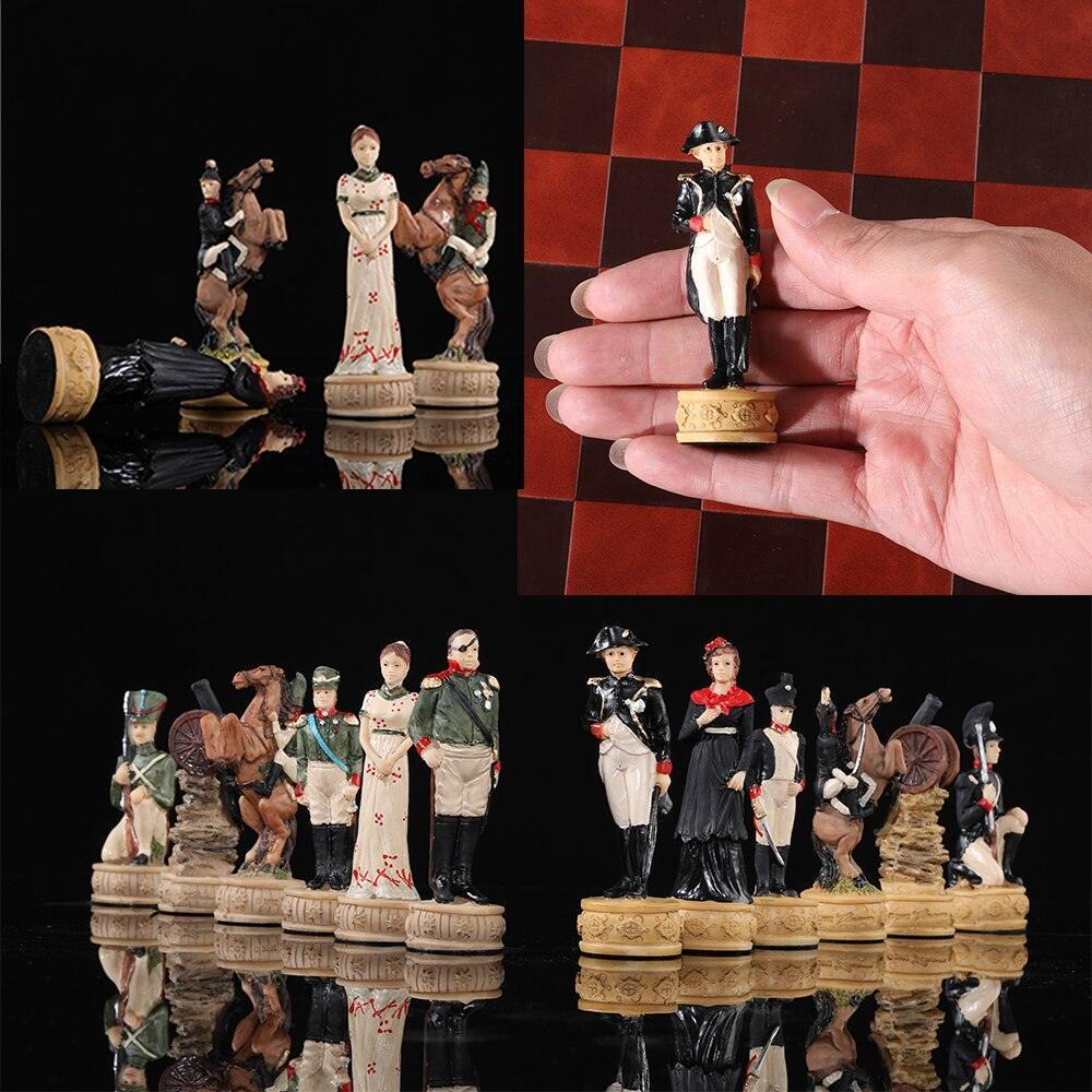 Chess Desktop Intelligence Game Movie Theme Toy Luxury Knight Hand-painted