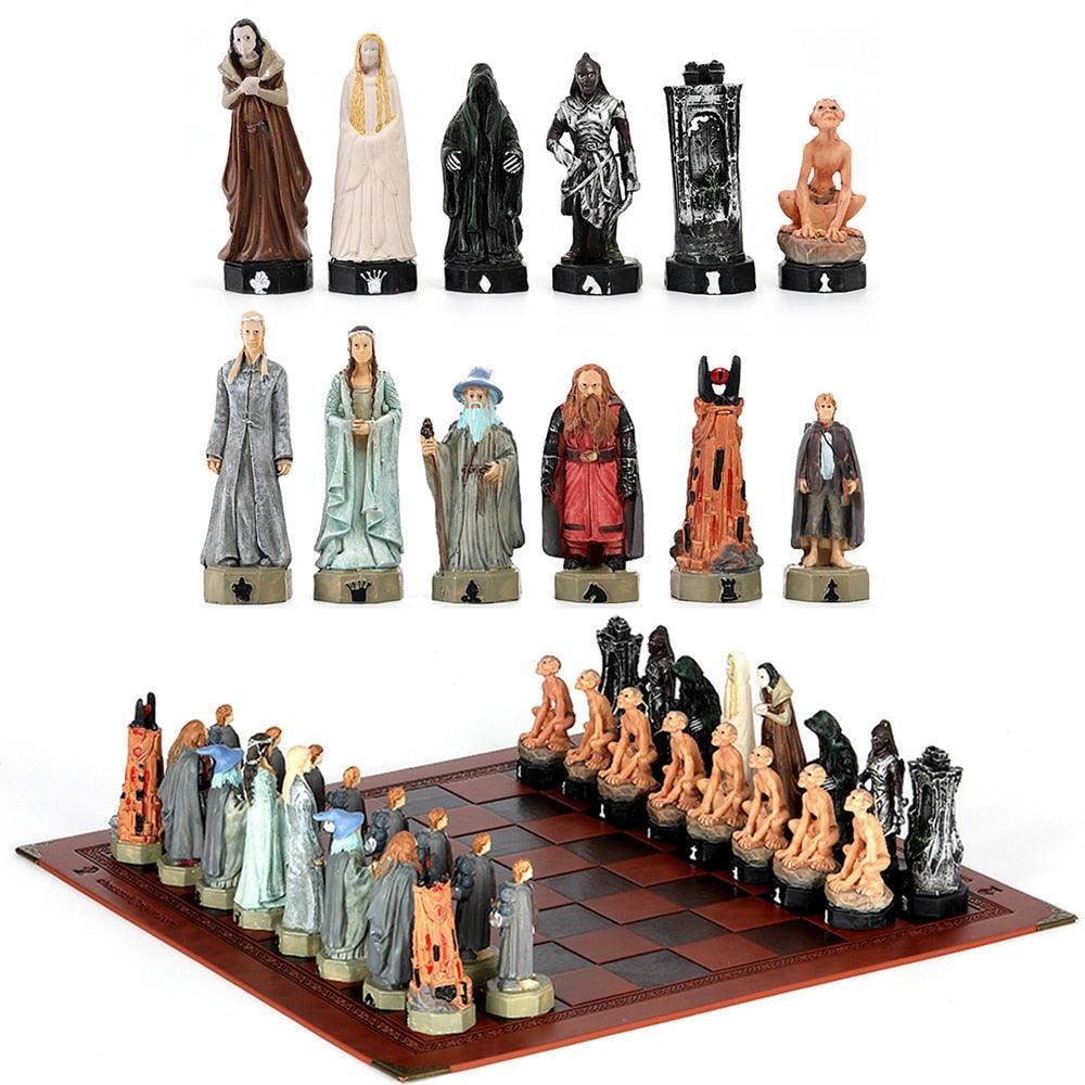 Chess Desktop Intelligence Game Movie Theme Toy Luxury Knight Hand-painted