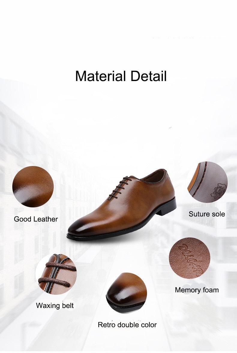 DESAI Men Business Dress Soft Genuine Leather Fashion Mens Comfortable Oxford Shoes