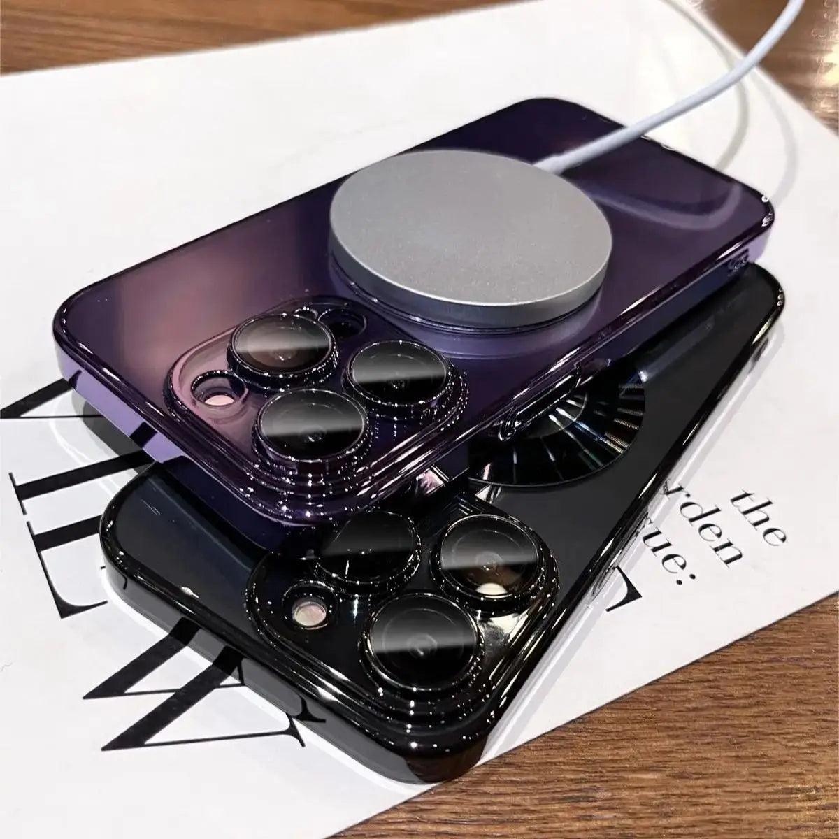 Elegant Luxury Plating Magnetic iPhone Case| Wireless Charging Compatible