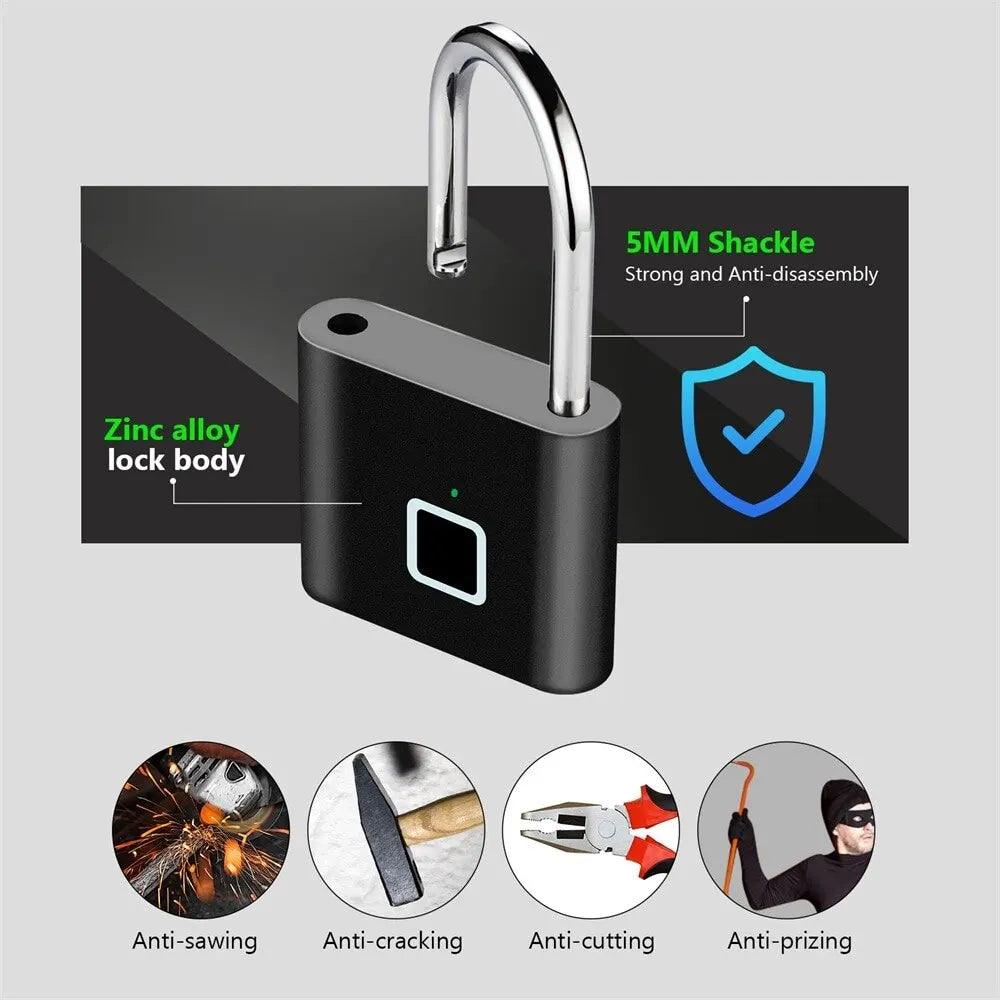 Fingerprint Lock Keyless Smart - Zinc Alloy Intelligent Safety Electronic Door Lock