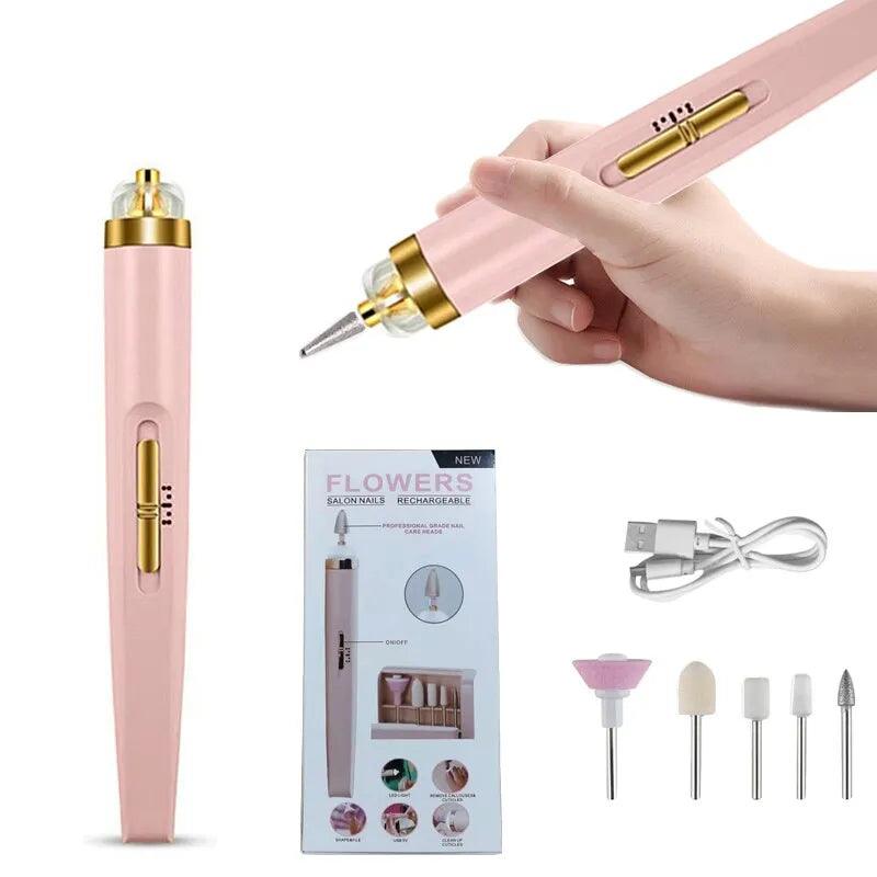 Get Salon-Quality Nails at Home with Our 5 in 1 Electric Manicure Drill & Accessory Combo