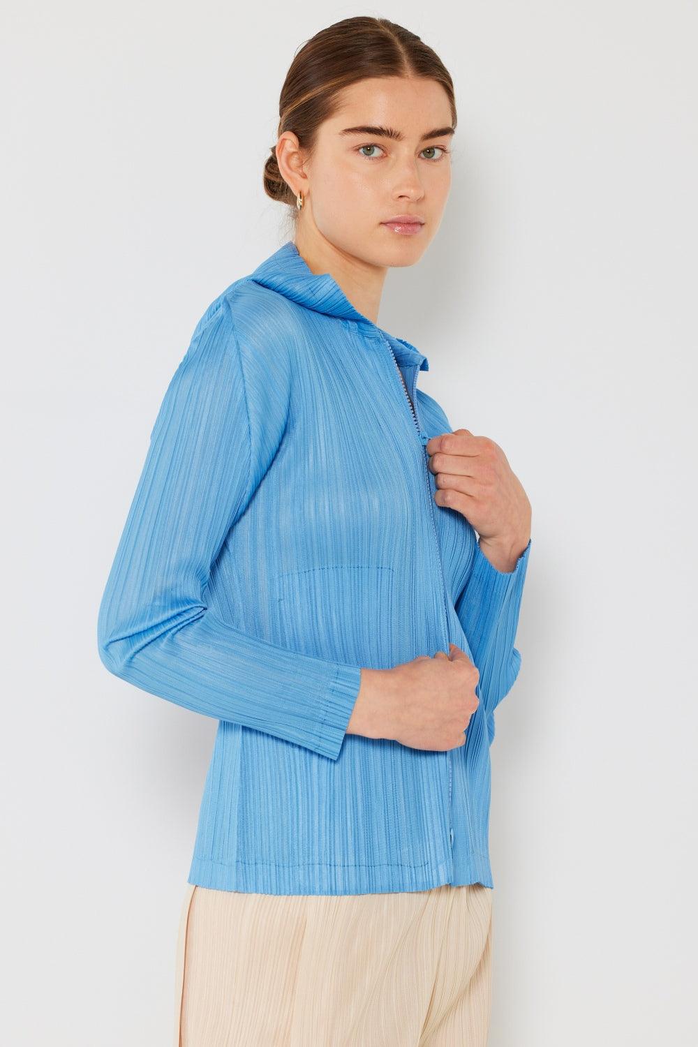 Marina West Swim Pleated Hood Jacket with 2 Way Zipper Carauana Store