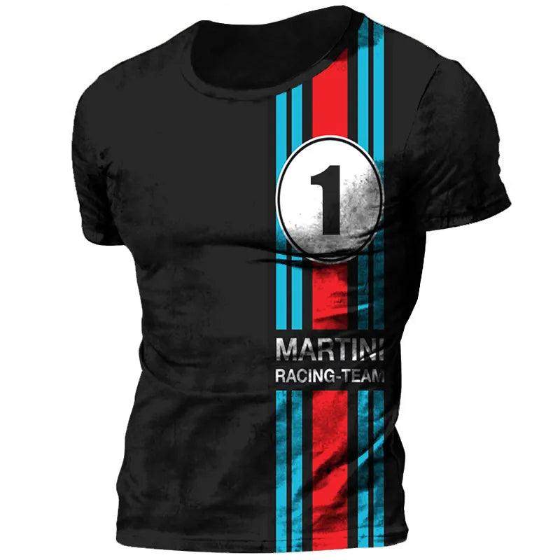 Martini Racing N1 T-Shirt Short Sleeve Tee Tops Oversized