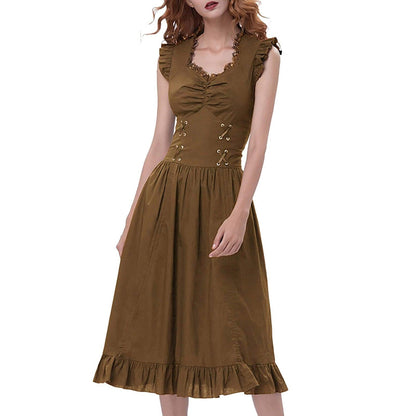 Maxi Dress Gothic Sleeveless elegant medieval life party