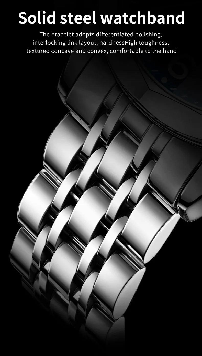 OLEVS Stainless Steel Quartz Watch | Fashionably Functional with Luminous Display and Water Resistance