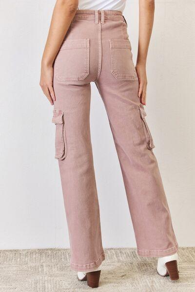 RISEN Full Size High Rise Cargo Wide Leg Jeans Carauana Store