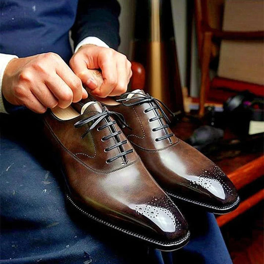 Oxfords Shoes Business for Men Brown Black