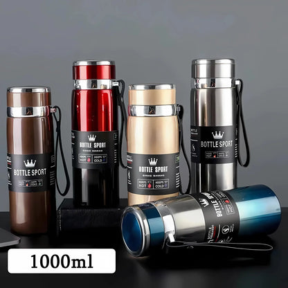 🚰 1L Thermal Water Bottle – Stainless Steel Vacuum Thermos CaRaUaNa Fashion