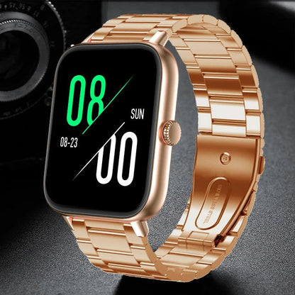 Trosmart Fusion: Where Fashion Meets Functionality in a Timeless Symphony|Smartwatch Golden For Android IOS Unisex