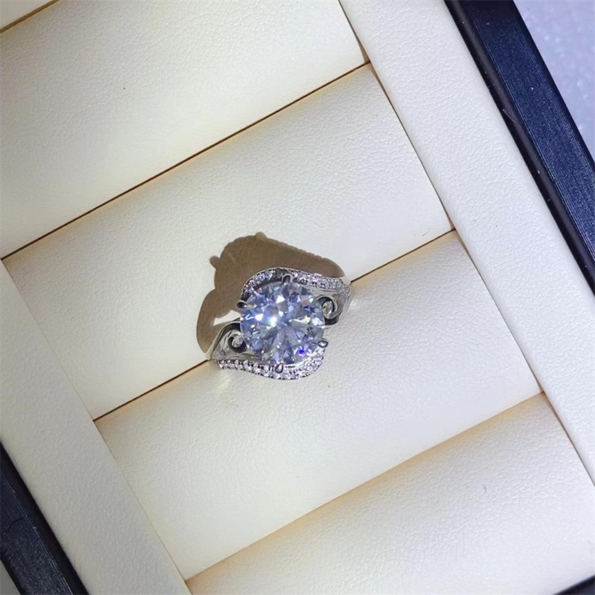 3 Carat Moissanite 925 Sterling Silver Ring Carauana Store