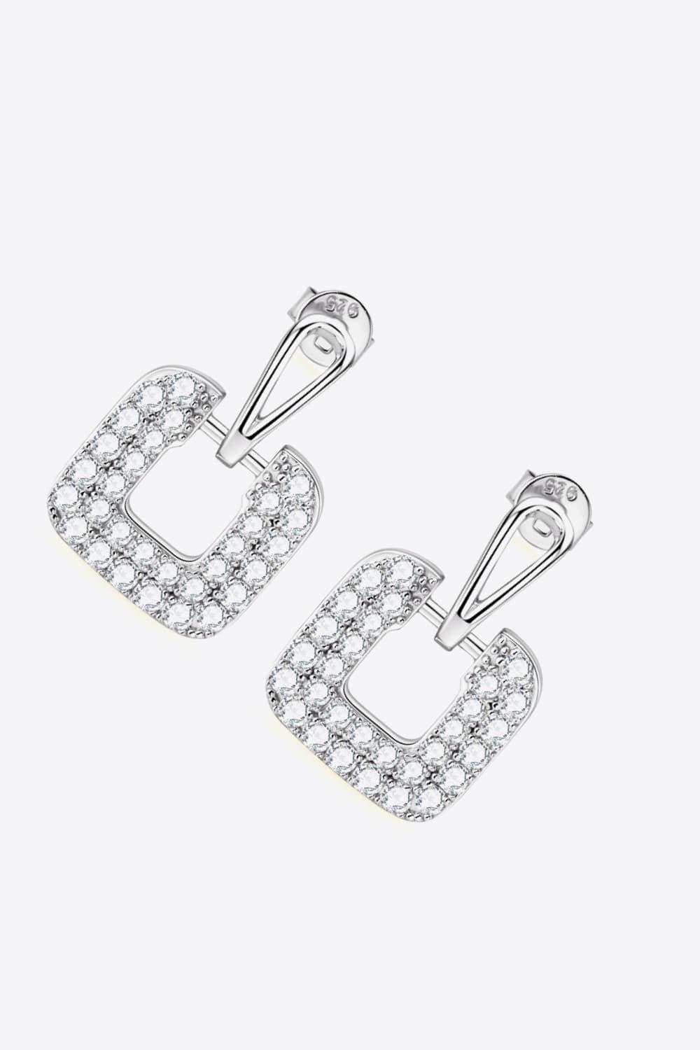 1.68 Carat Moissanite 925 Sterling Silver Drop Earrings Carauana Store