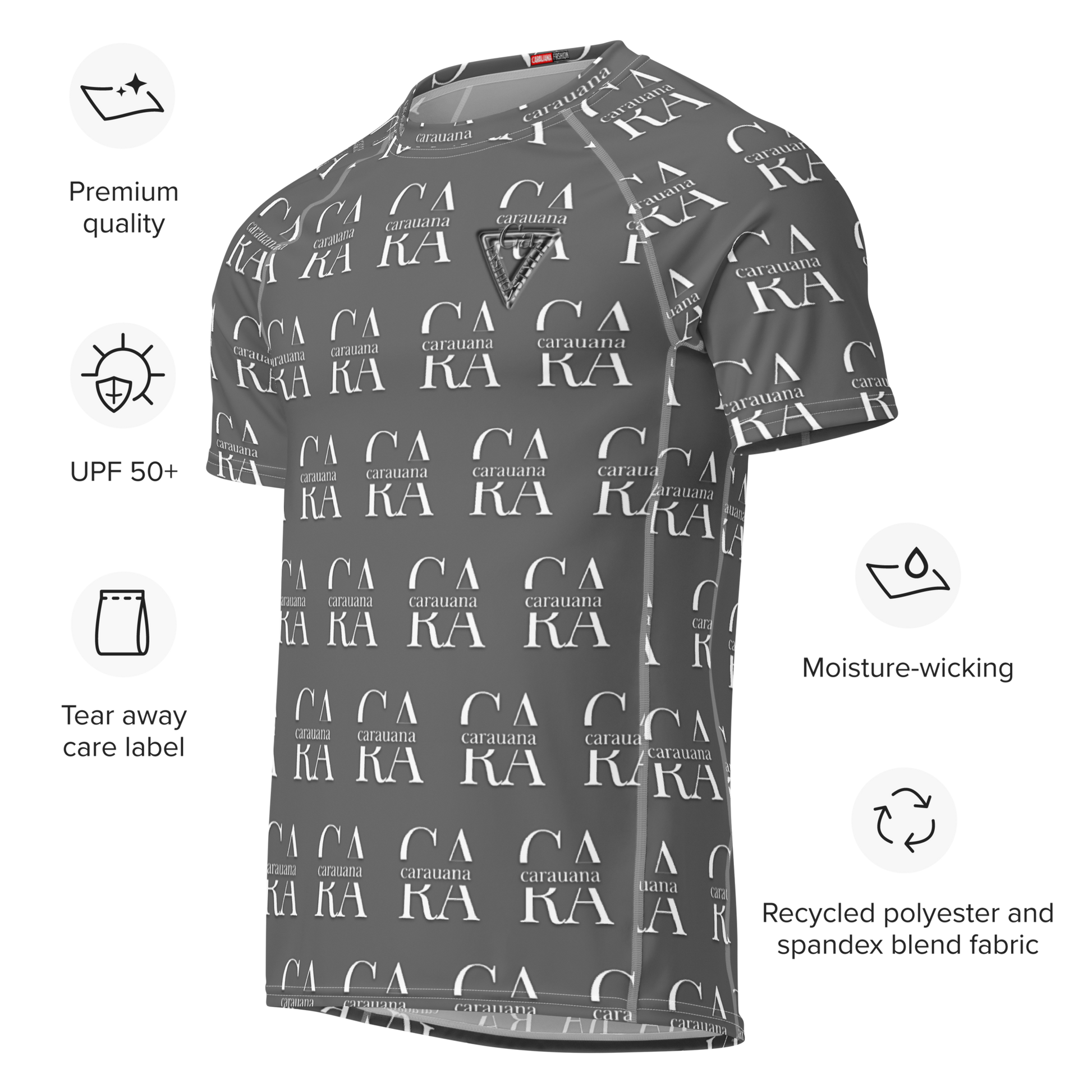 🩶 Original CaRaUaNa Rash Guard – Grey