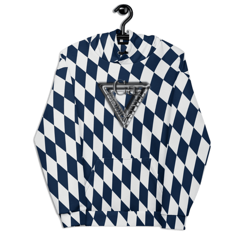 CaRaUaNa Unisex Hoodie Blau Weiß