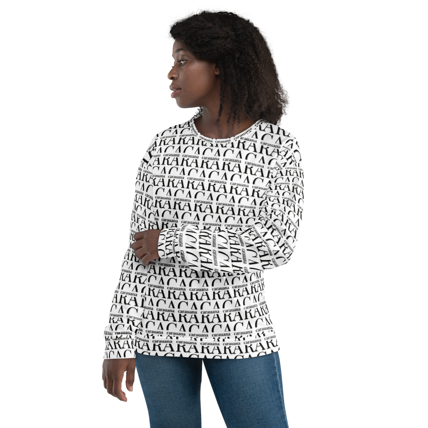 Premium Sweatshirt CaRaUaNa Unisex Black Logo