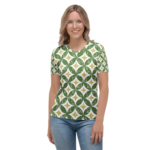 Women's T-shirt Green Pattern
