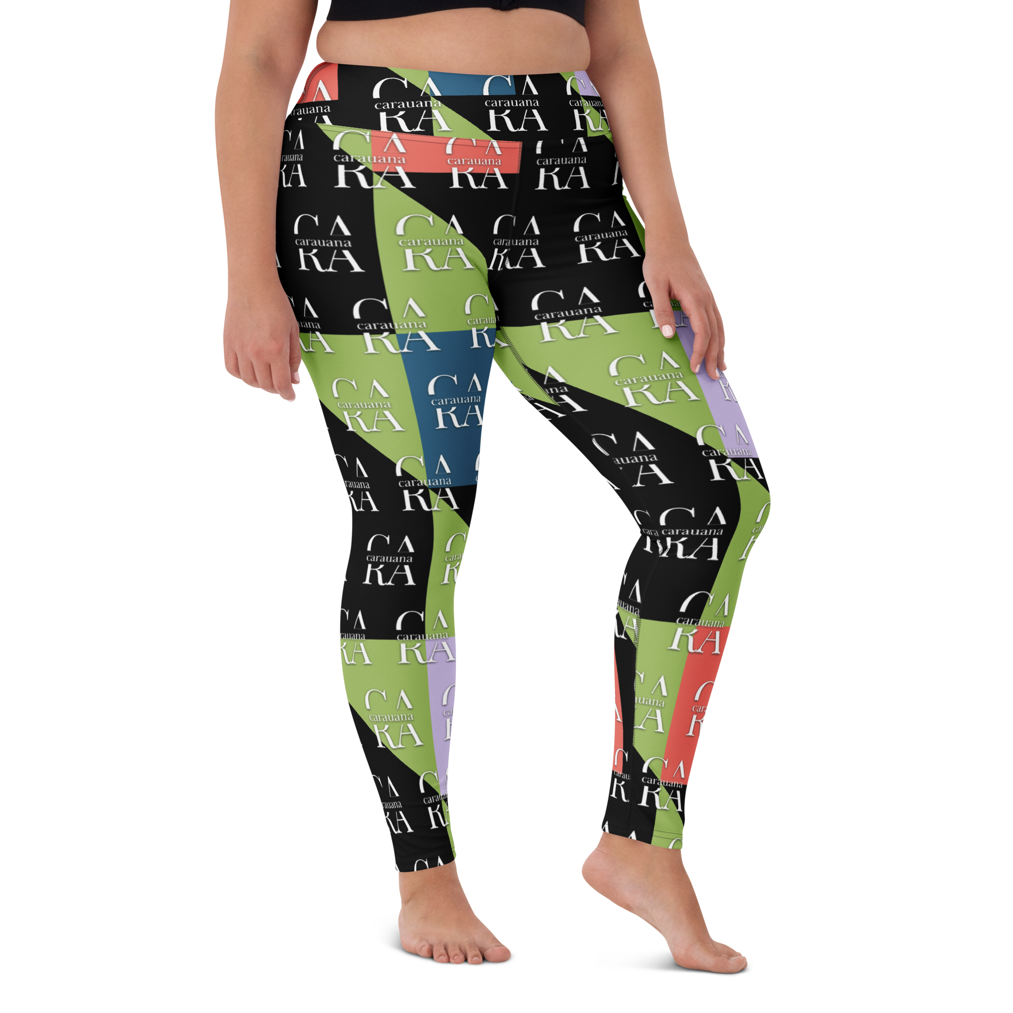 CaRaUaNa Leggings SPORT Green Black Carauana Store