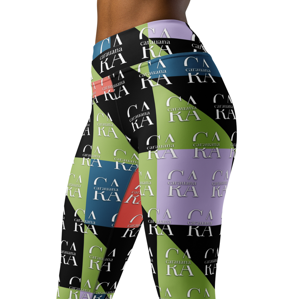 CaRaUaNa Leggings SPORT Green Black Carauana Store
