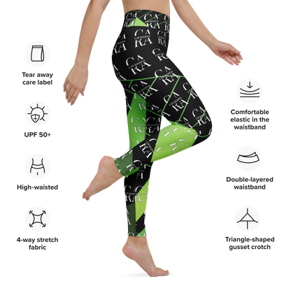 CaRaUaNa Leggings SPORT black Green Carauana Store