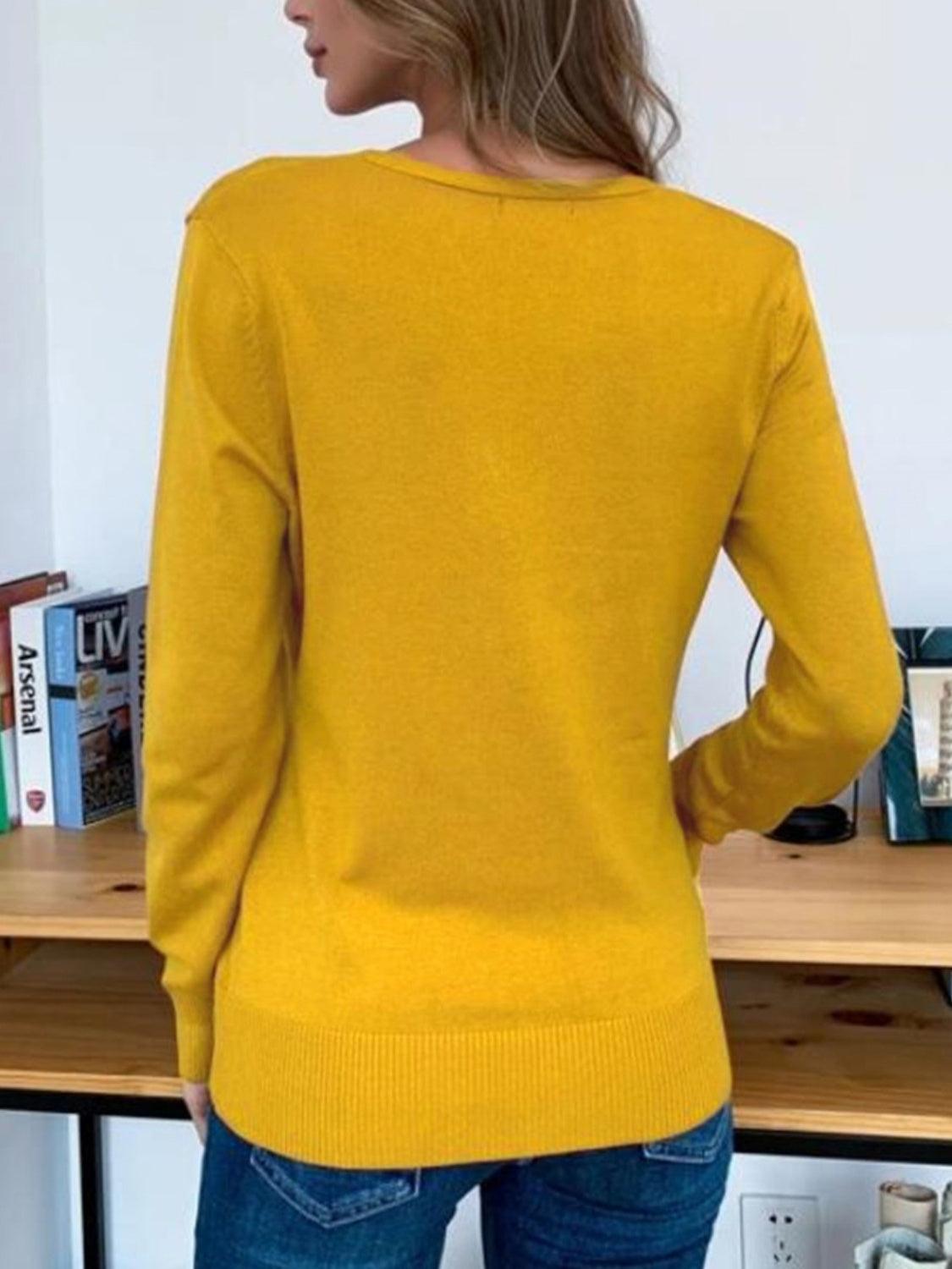 Button Up Long Sleeve Cardigan Carauana Store