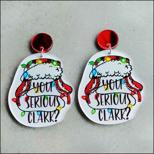 Christmas Themed Acrylic Dangle Earrings Carauana Store