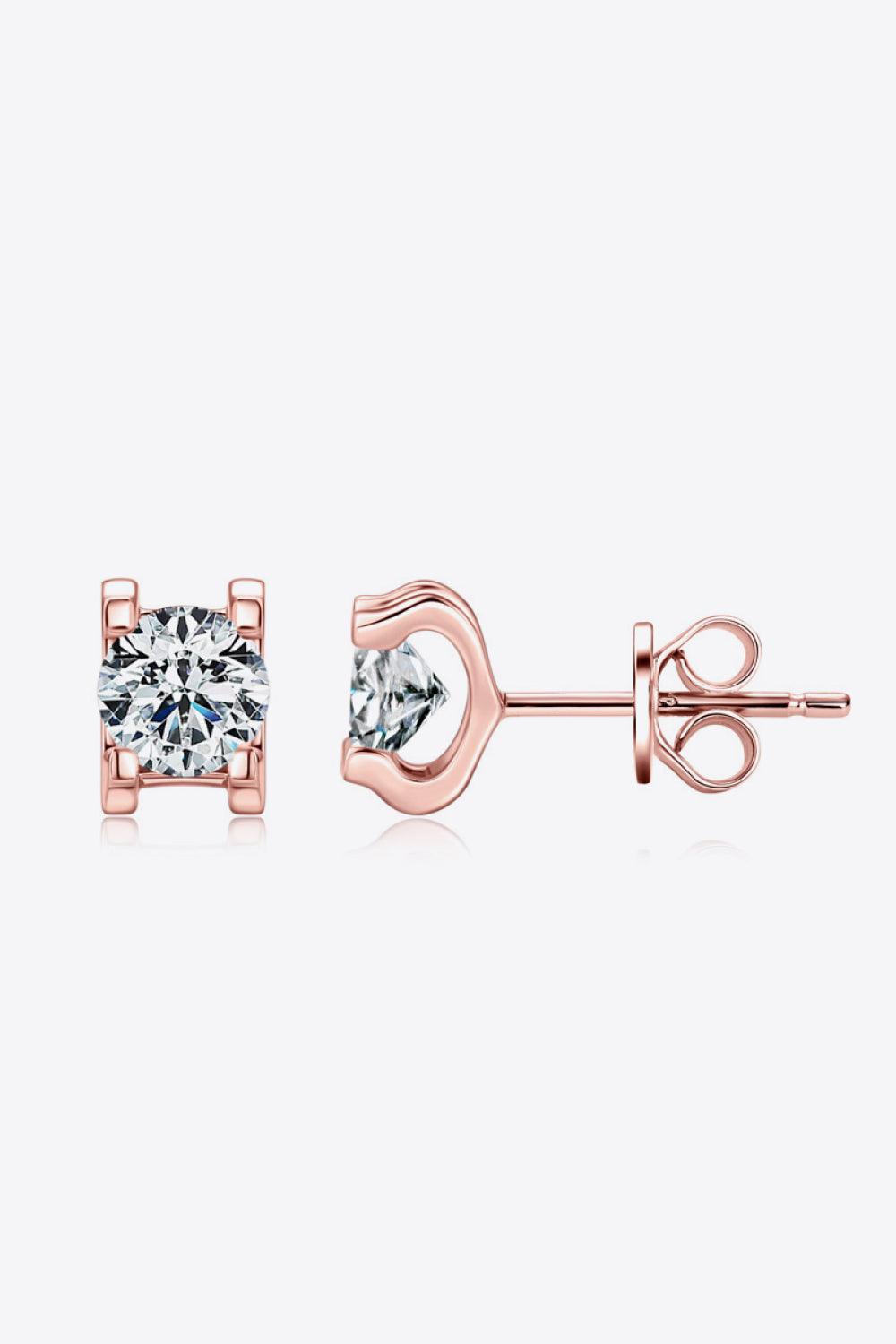 Moissanite 925 Sterling Silver Stud Earrings Carauana Store