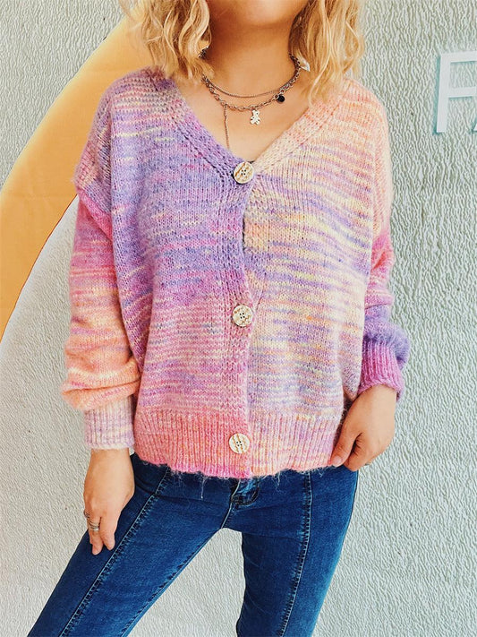 Button Up Long Sleeve Cardigan Carauana Store