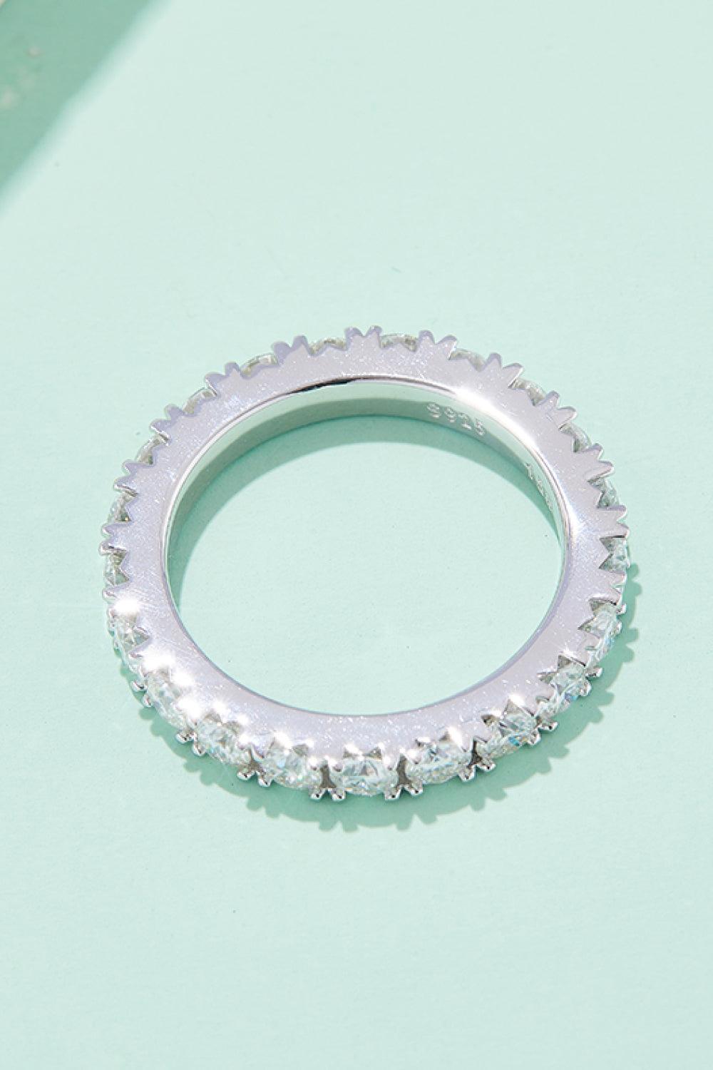 2.3 Carat Moissanite 925 Sterling Silver Eternity Ring Carauana Store