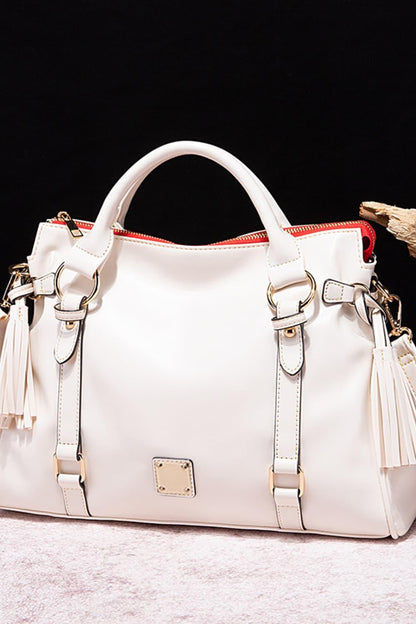 PU Leather Handbag with Tassels Carauana Store