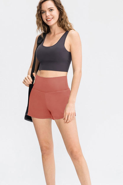 Wide Waistband Sports Shorts with Pockets Carauana Store