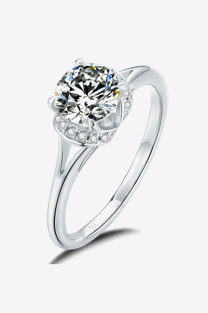 1 Carat Moissanite Split Shank Ring Carauana Store