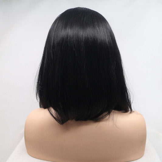 13*3" Lace Front Wigs Synthetic Mid-length Straight 12" 130% Density Carauana Store