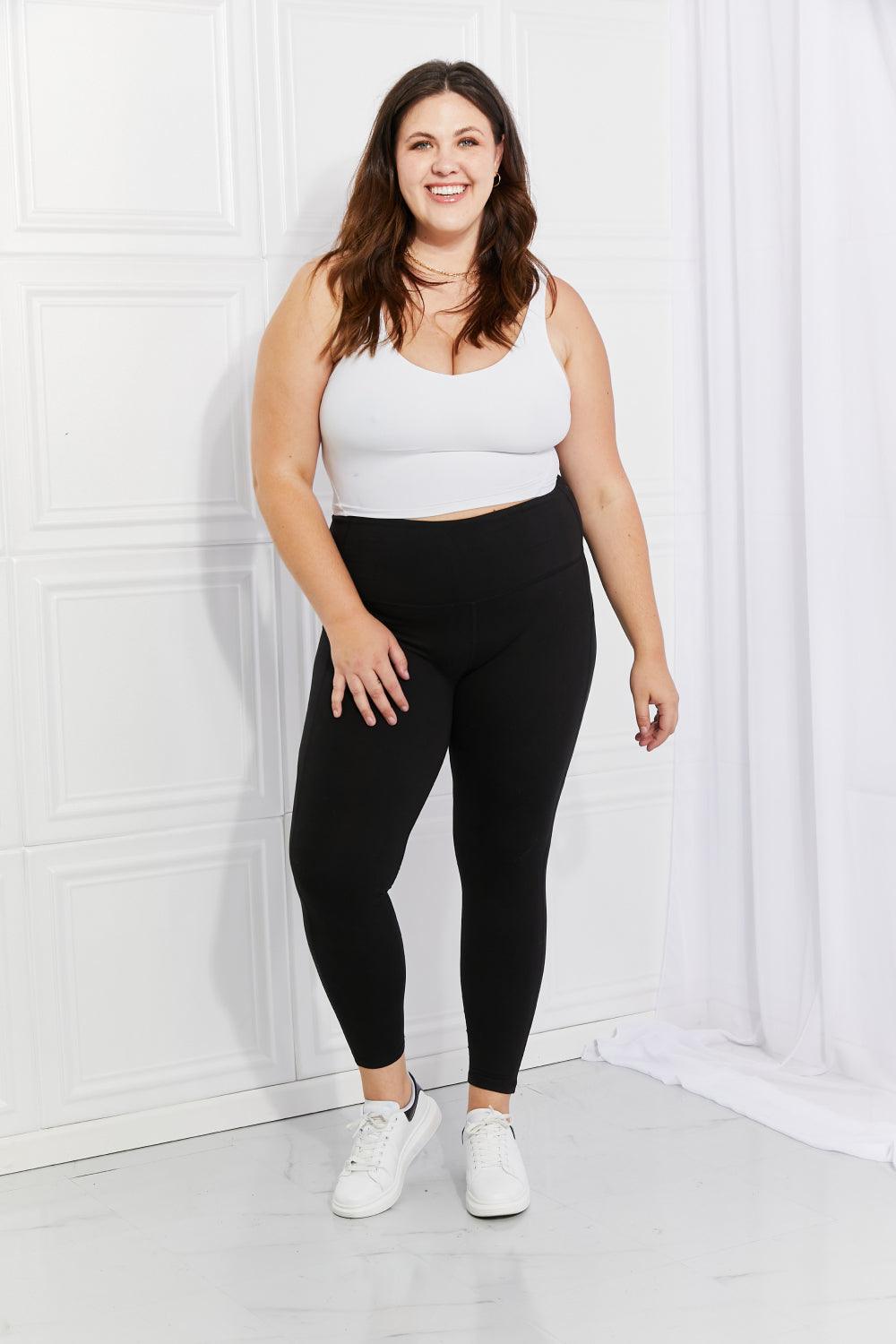 Leggings Depot Full Size Strengthen and Lengthen Reflective Dot Active Leggings Carauana Store
