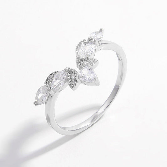 Inlaid Zircon 925 Sterling Silver Ring Carauana Store