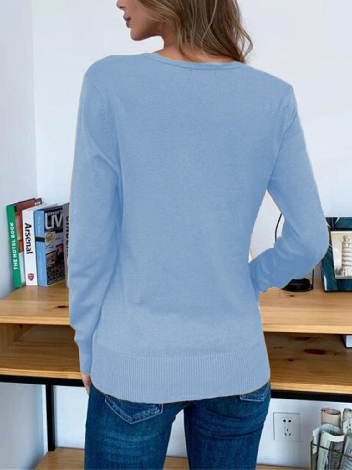 Button Up Long Sleeve Cardigan Carauana Store