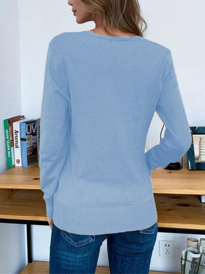 Button Up Long Sleeve Cardigan Carauana Store