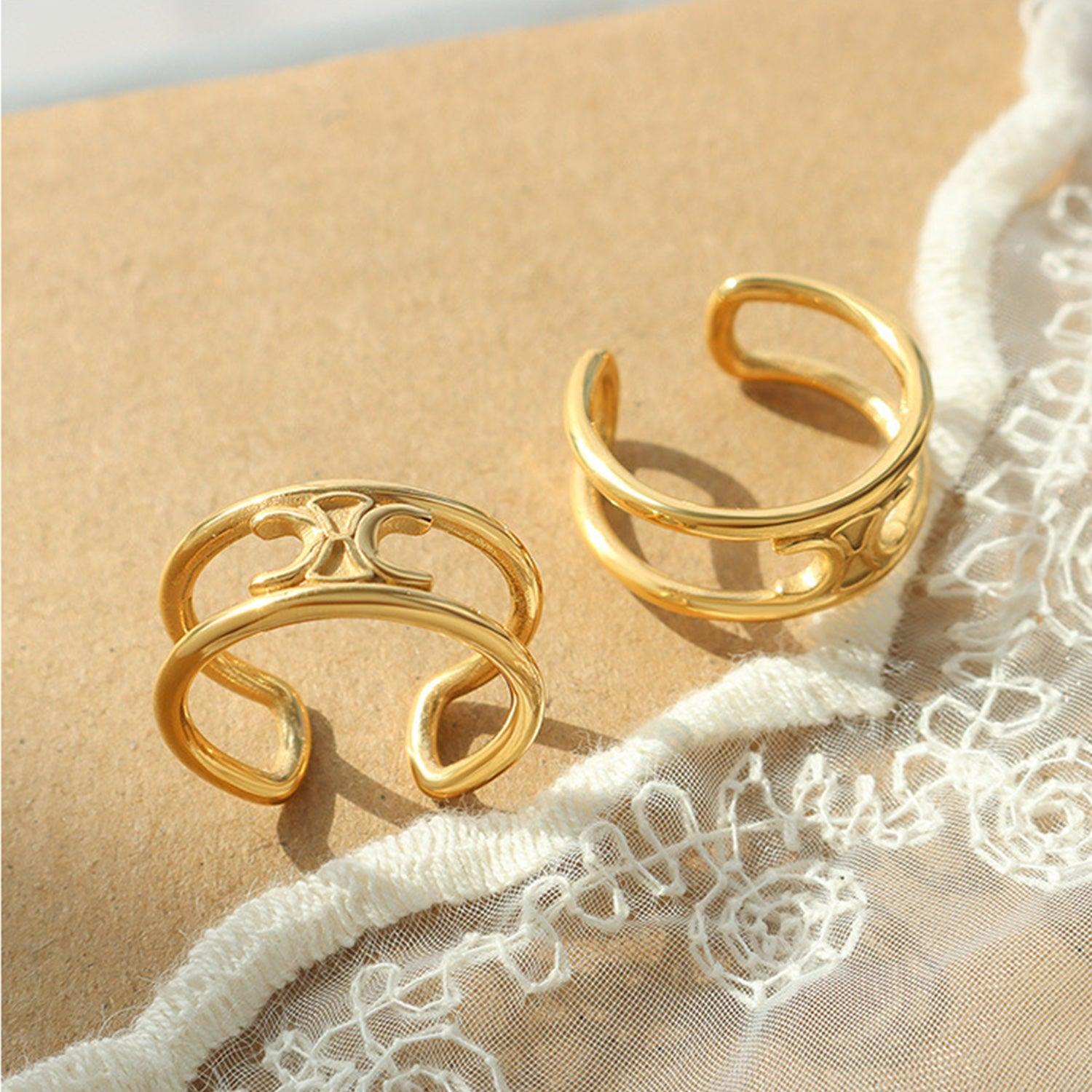 Titanium Steel Double-Layered Ring Carauana Store